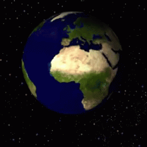 Spinning Globe Rotating Earth GIF
