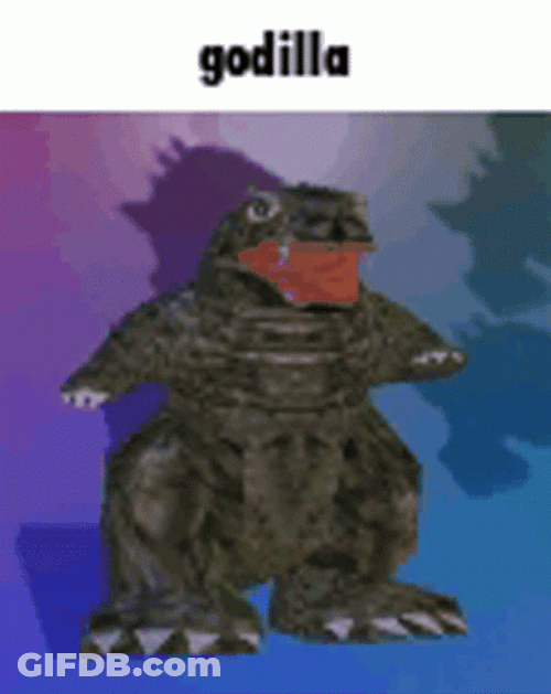 Spinning Godzilla Meme GIF