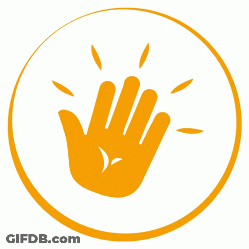 Spinning Golden Hand Design Art GIF