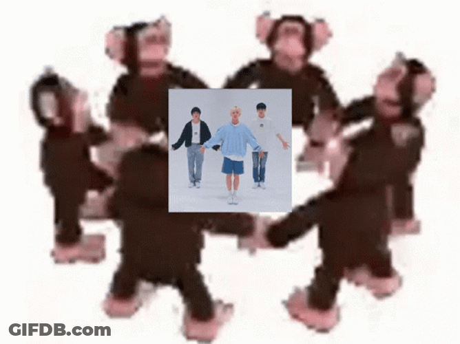 Spinning Happy Monkey Circle K-Pop GIF