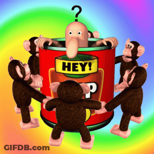 Spinning Happy Monkeys Circle Hey Sup GIF