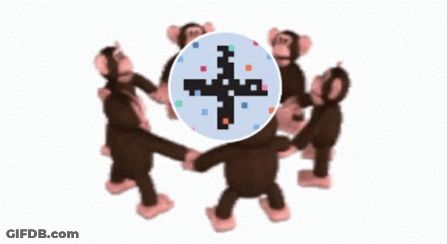 Spinning Happy Monkeys Circle GIF