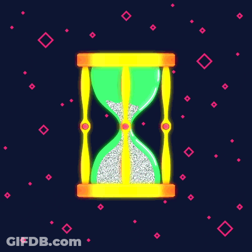 Spinning Hourglass Graphic Design GIF