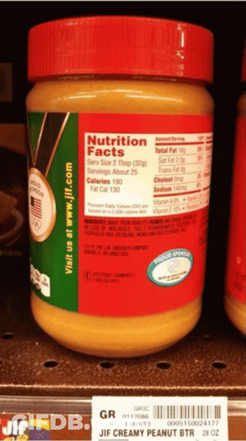 Spinning Jif Creamy Peanut Butter GIF