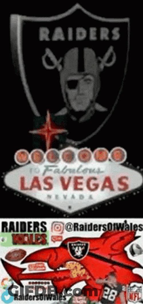 Spinning Las Vegas Raiders Logo GIF