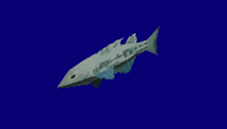 Spinning Low Poly Animated Fish GIF