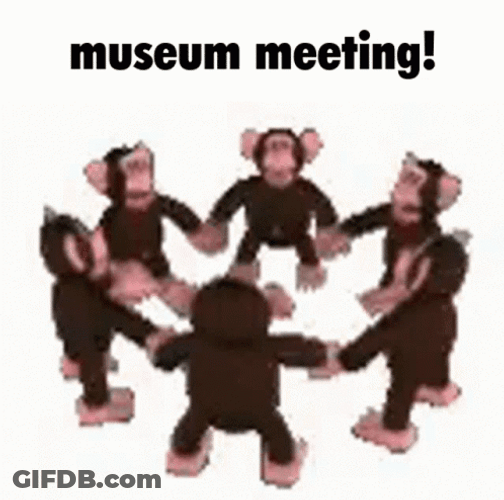 Spinning Monkeys Museum Meeting GIF