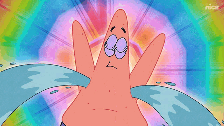 Spinning Patrick Star Sweating Armpits GIF