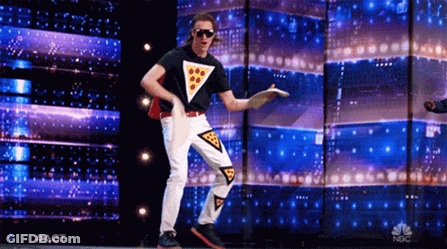 Spinning Pizza Stage Props GIF