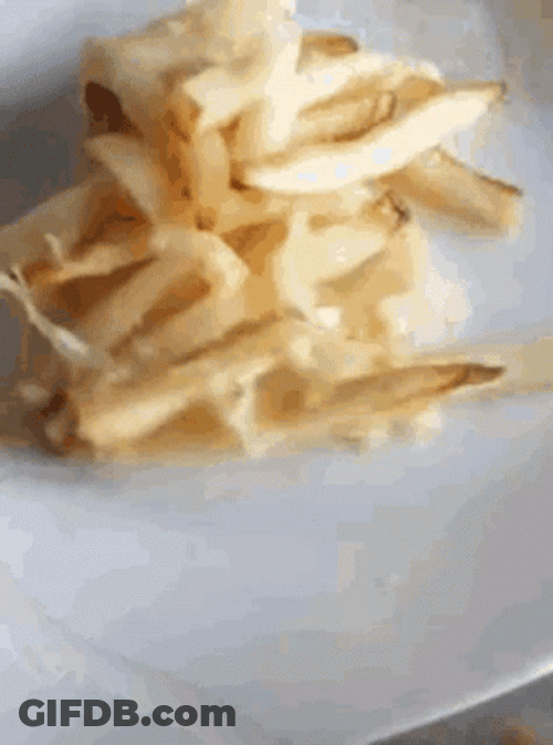 Spinning Plates With Potato Fries GIF