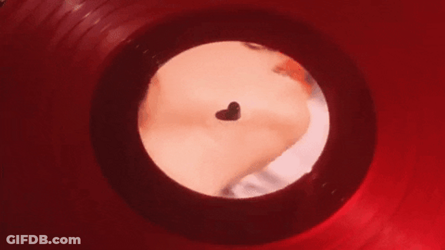 Spinning Red Vinyl GIF