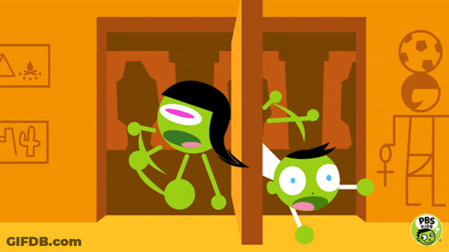 Spinning Revolving Door PBS Kids Cartoon GIF