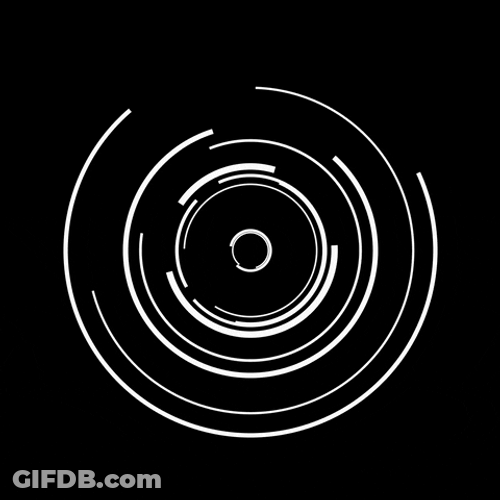 Spinning Rings Digital Security Symbol GIF