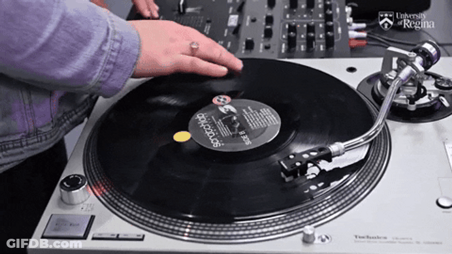 Spinning Scratch Vinyl DJ GIF