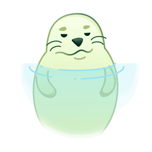 Spinning Seal In Water Animation GIF