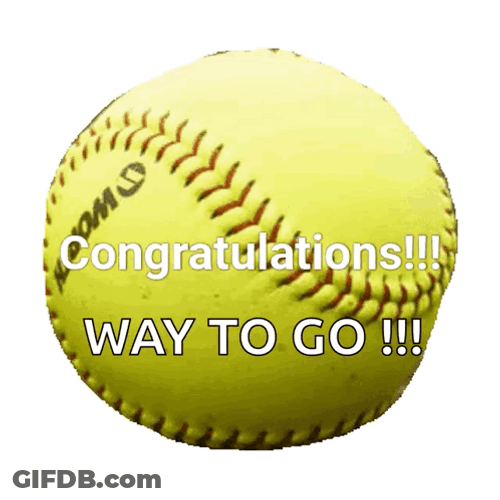 Spinning Softball Way To Go GIF