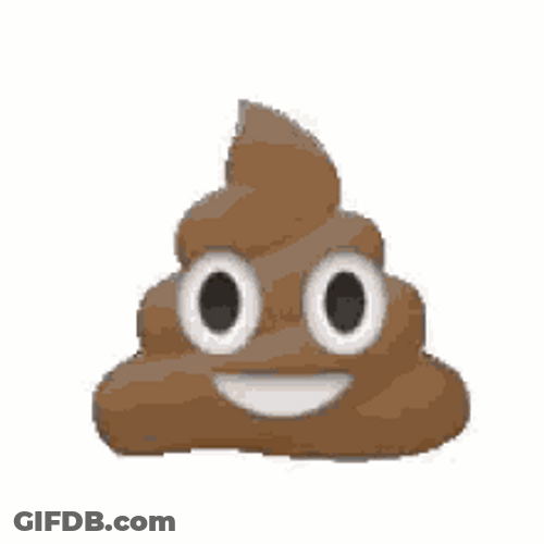 Spinning Three Dimensional Poop Emoji GIF