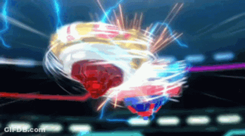 Spinning Top In Video Game With Blue Background GIF