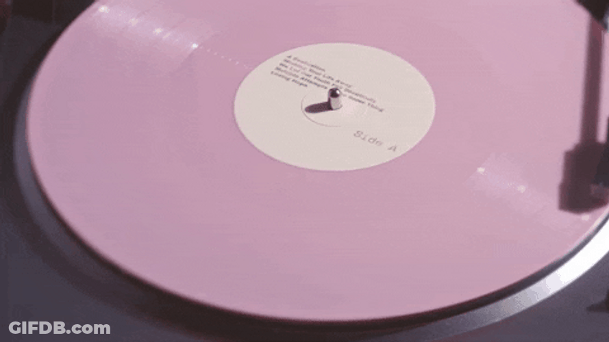 Spinning Vinyl Listen Record Player GIF