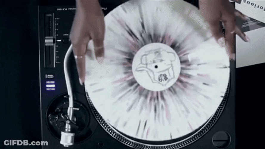 Spinning Vinyl Needle Drop GIF