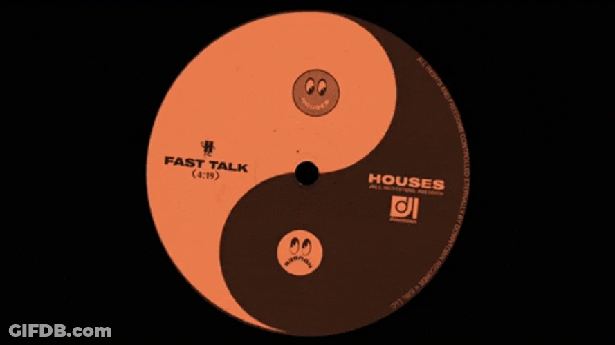 Spinning Vinyl Yin Yang GIF