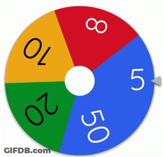 Spinning Wheel Of Numbers GIF