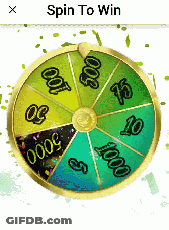 Spinning Wheel Saying Spin To Win GIF