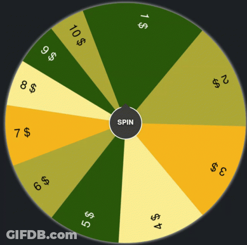Spinning Wheel With Spin Button GIF