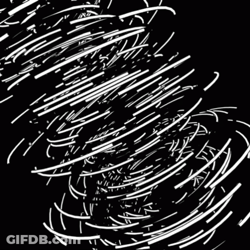 Spinning White Sketch Twister Illustration GIF