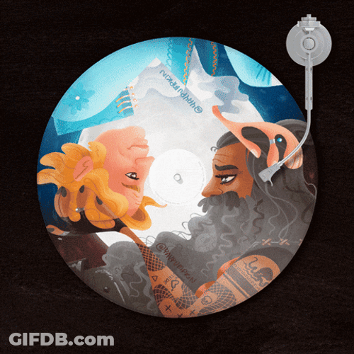 Spinning Yay, Pumpkin Vinyl GIF
