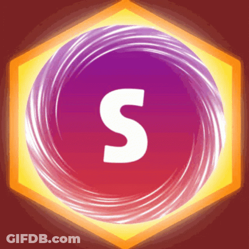 Spiral Border Surrounding S Logo GIF