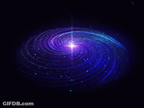 Spiral Galaxy With Bright Star At Center GIF