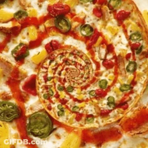 Spiral Pizza Pie Konczakowski Yummy Hypnosis GIF