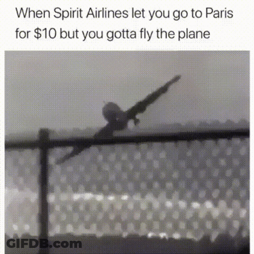 Spirit Airlines Turbulence Meme GIF