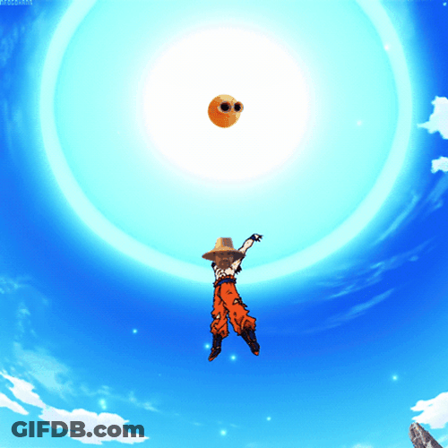 Spirit Bomb Yellow Smiley GIF