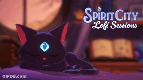 Spirit City Lofi Sessions Poster With Cat GIF