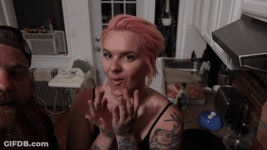 Spirit Fingers Pink Hair GIF