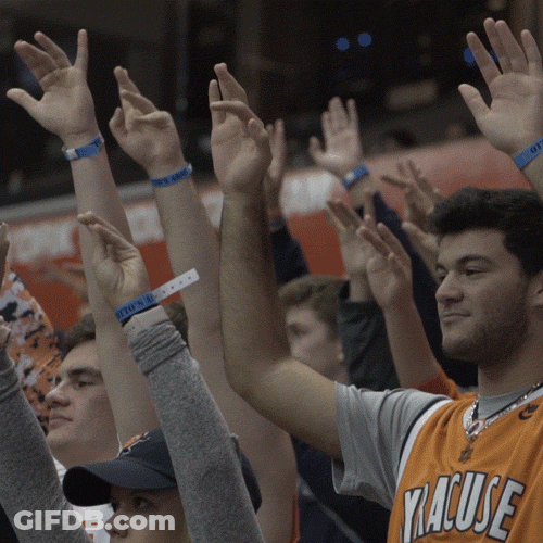 Spirit Fingers Syracuse Orange GIF