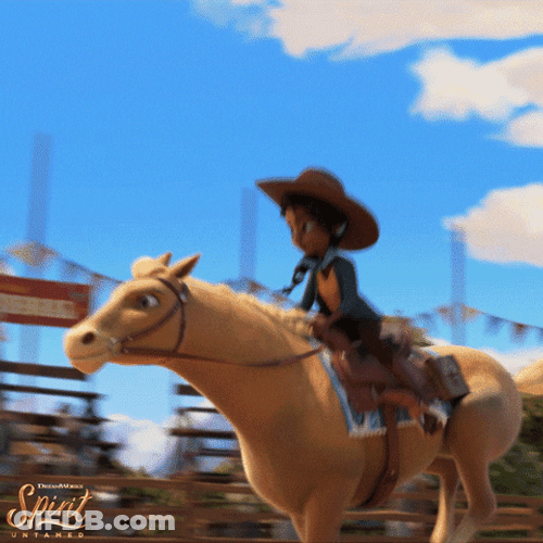 Spirit Riding Prudence Granger Riding Horse GIF