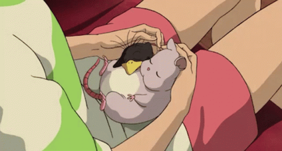 Spirited Away Boh Yu-Bird Sleeping GIF