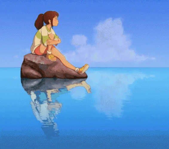 Spirited Away Chihiro Sea Sky GIF