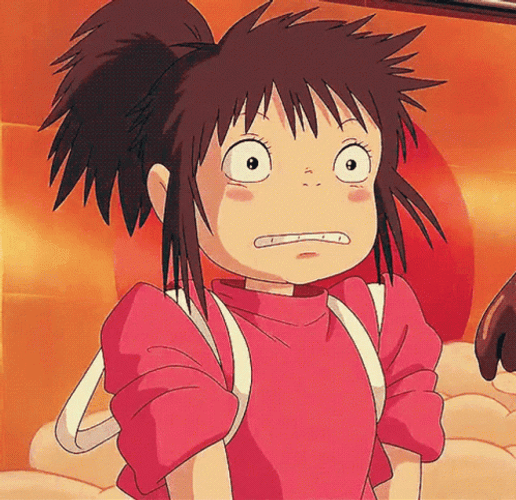 Spirited Away Chihiro Shocked GIF