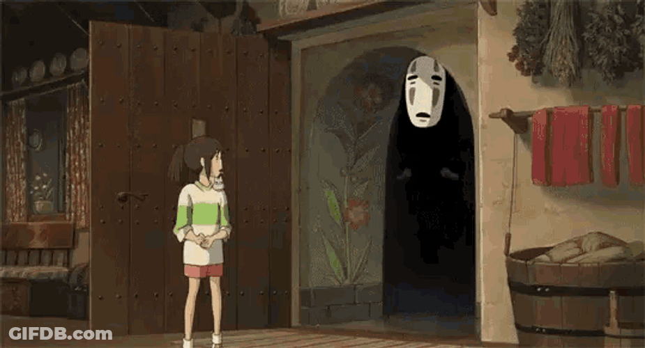 Spirited Away Closes Door GIF