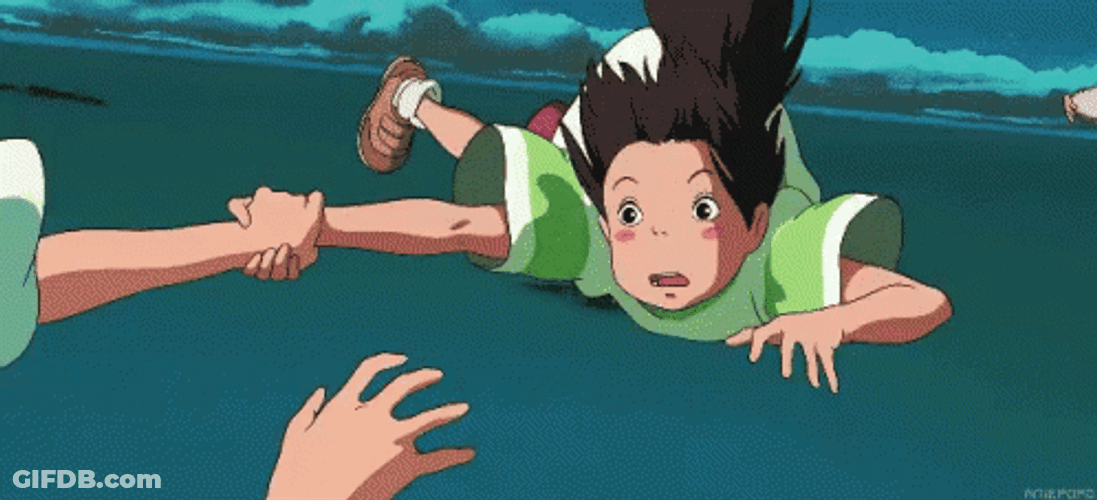Spirited Away Holding On GIF