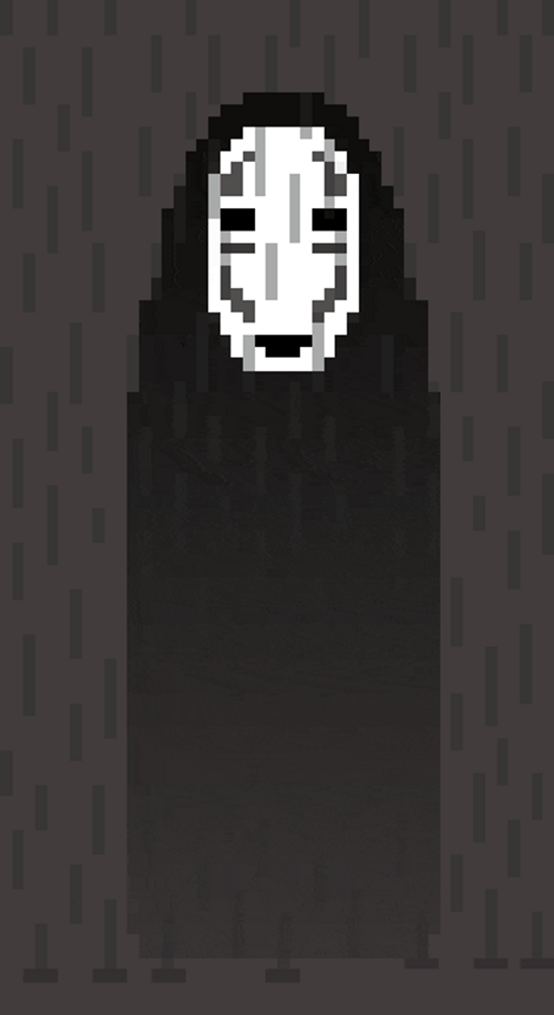 Spirited Away No Face Pixel GIF