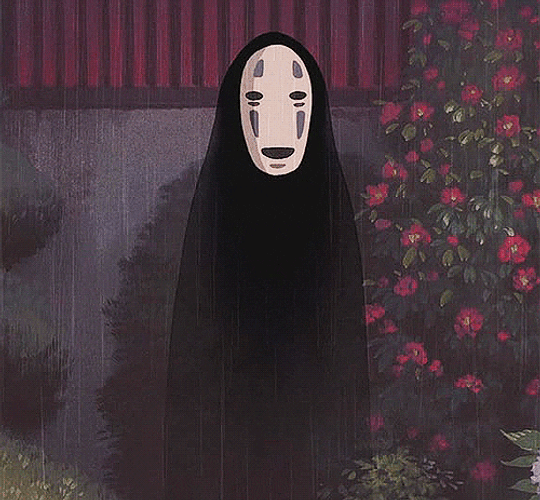 Spirited Away No Face Rain GIF