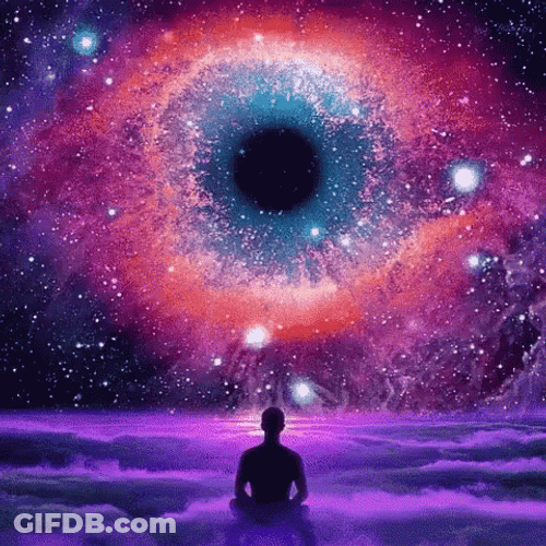 Spiritual Awakening Meditation Aesthetic Galaxy GIF