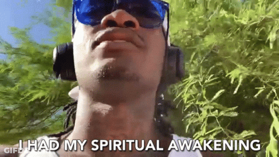 Spiritual Awakening Walking Confession GIF