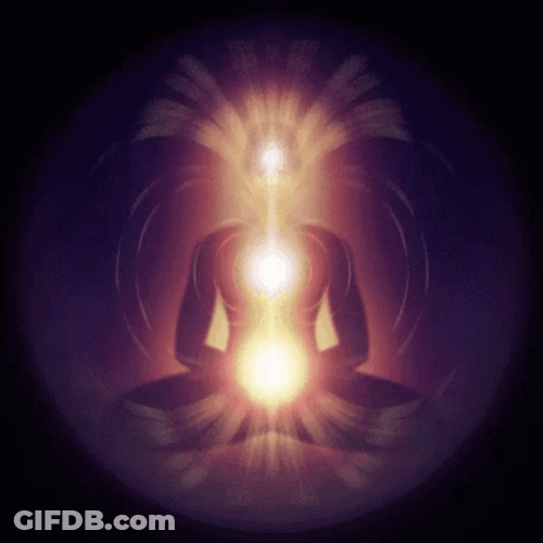Spiritual Meditation Silhouette Energy GIF