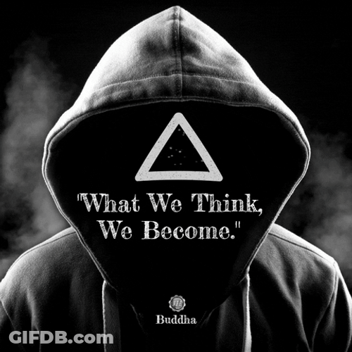 Spiritual Quote Buddha Thinking GIF